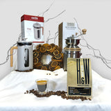 Cafetiere Gift Hamper- Stainless Steel Grinder, La Cafetière Pisa & Coffee Hamper