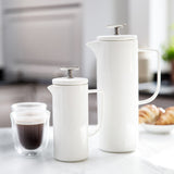 La Cafetière Vienna 8 Cup (960ml) French Press Coffee Maker in Gift Box, Ceramic - White