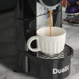 Dualit - Black Cafe Plus Pod Coffee Capsule Machine (Nespresso Compatible Capsule Machine)
