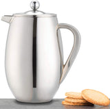 Le'Xpress 8 Cup Double Walled Stainless Steel Cafetiere - Herbert & Ward Ltd