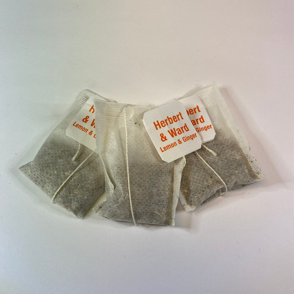 Lemon & Ginger - Tagged Tea Bag - Herbert & Ward Ltd