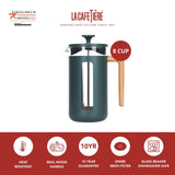 La Cafetière Pisa Latte Cafetiere, Green