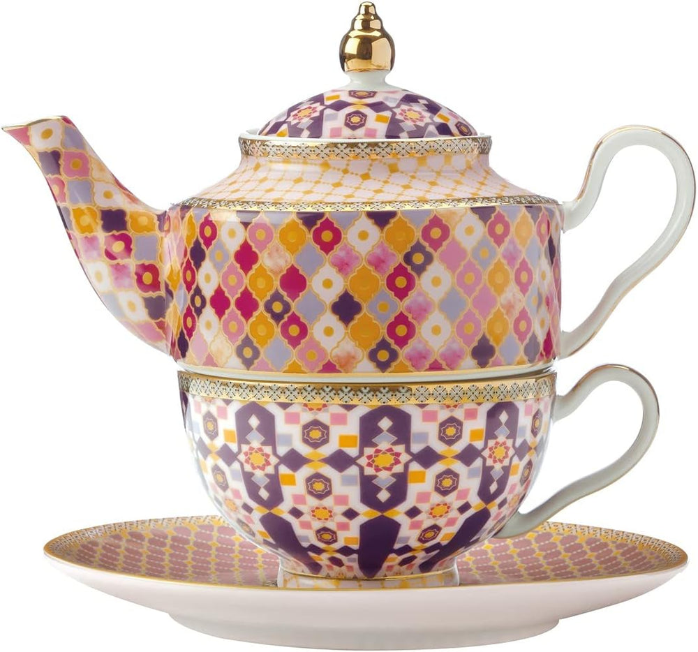 Maxwell & Williams Teas & C's  Kazbah tea for one teapot and cup set with infuser in a gift box
