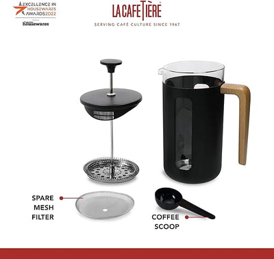 Caffettiera French Press La Cafetière Pisa - Acciaio Inox, 8 Tazze (1L) - Rosso, Confezione Regalo - Foto 8