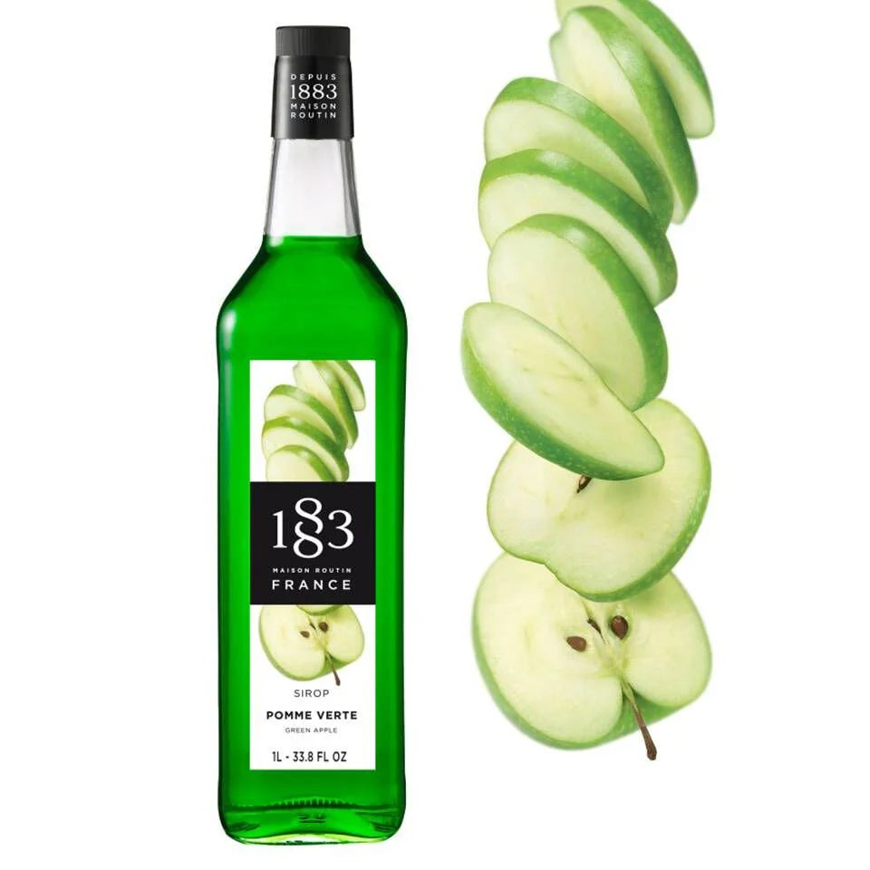 1883 Maison Routin Green Apple Syrup - 1 Litre Bottle