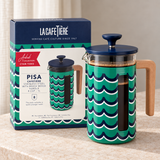 La Cafetière Pisa Cyan Tides 8-Cup Cafetière – 1 Litre