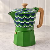 La Cafetière Venice Cyan Tides 6-Cup Stovetop Espresso Maker – 290 ml
