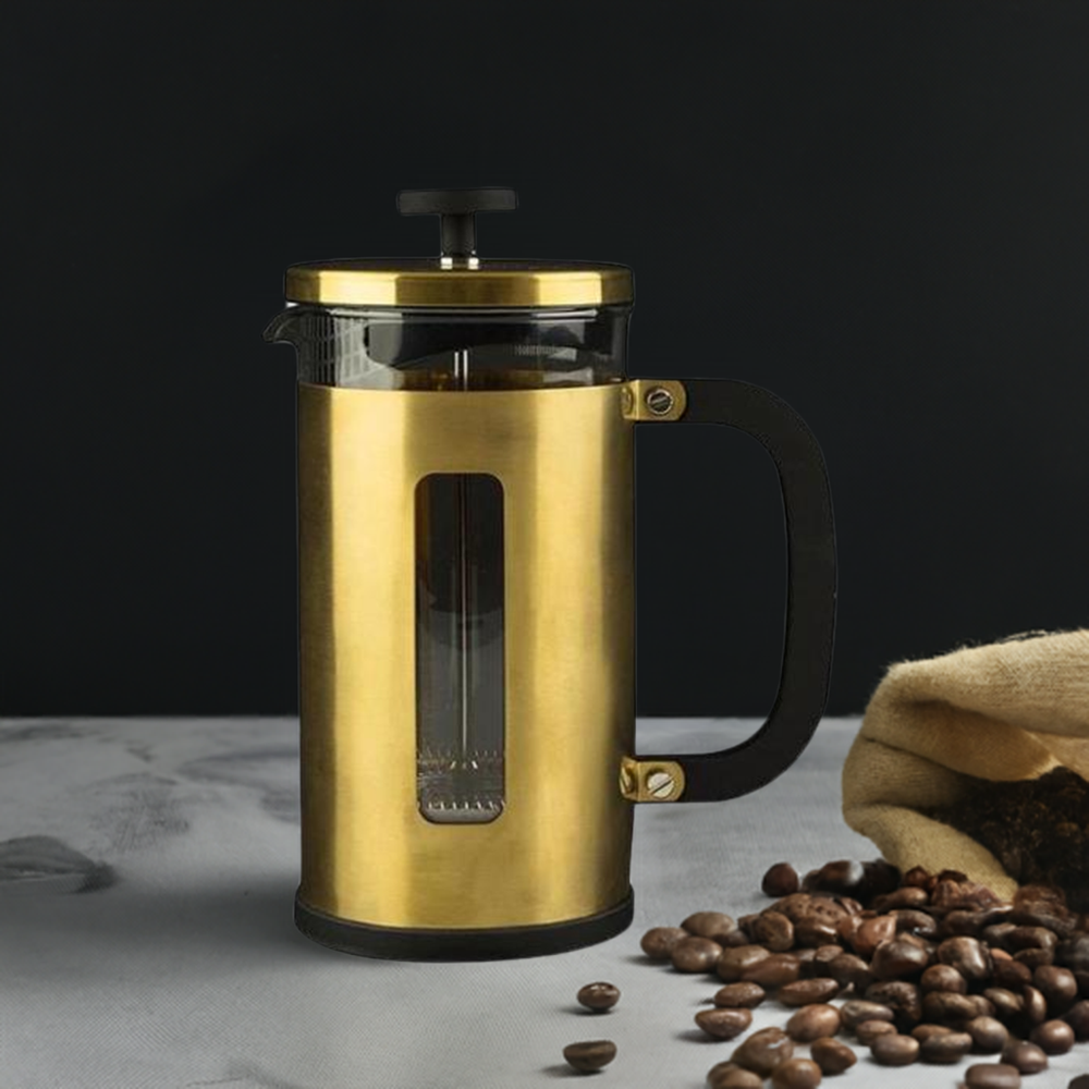 Cafetiere - Brushed Gold - La Cafetiere - Pisa - 35cl (12oz) 3 Cup