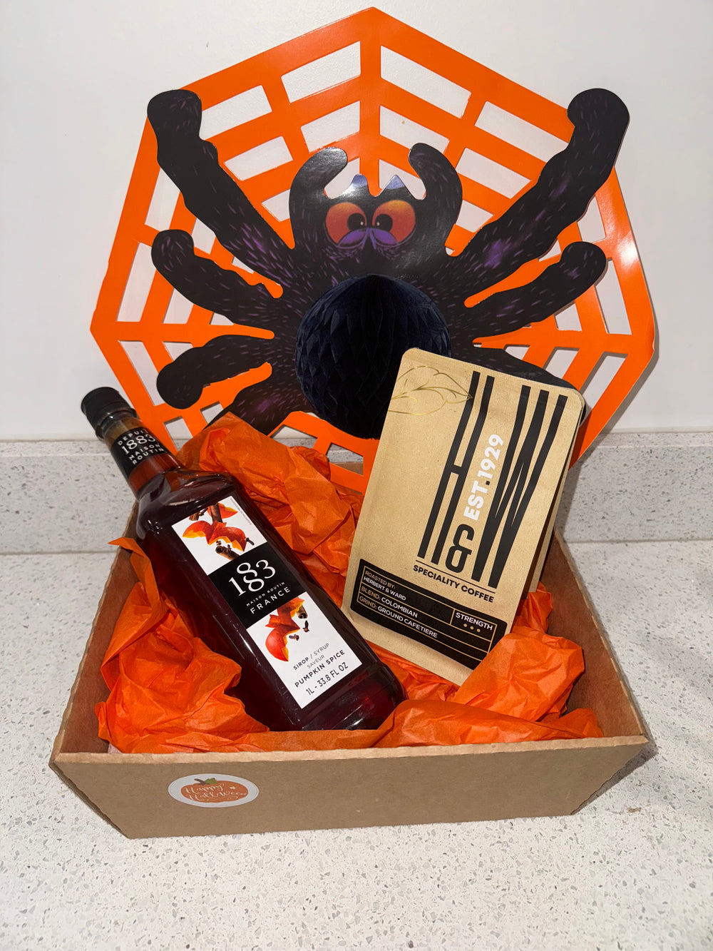 Halloween Hamper- Coffee and Pumpkin Spice Syrup