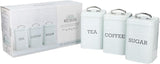 KitchenCraft Living Nostalgia Canisters, Steel, Vintage Blue, 3 Piece Set