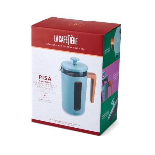 La Cafetière Pisa Cafetiere, Sky blue