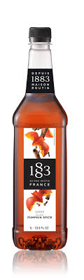 1883 Maison Routin Pumpkin Spice Syrup - 1 Litre (Plastic Bottle)