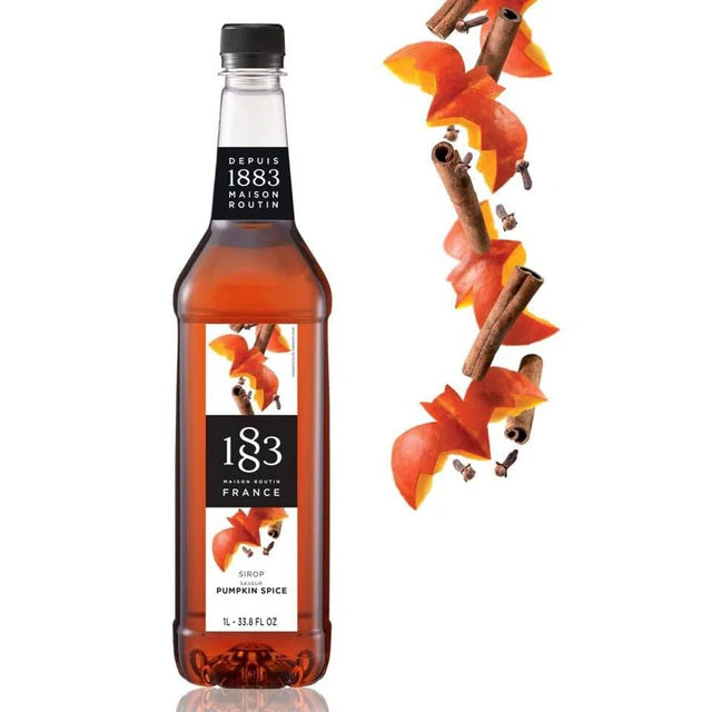 1883 Maison Routin Pumpkin Spice Syrup - 1 Litre (Plastic Bottle)