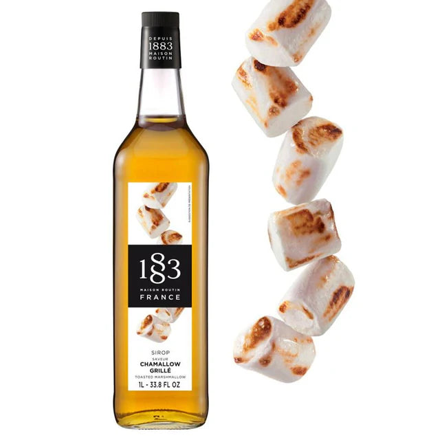 1883 Maison Routin Toasted Marshmallow Syrup - 1 Litre (Glass Bottle)