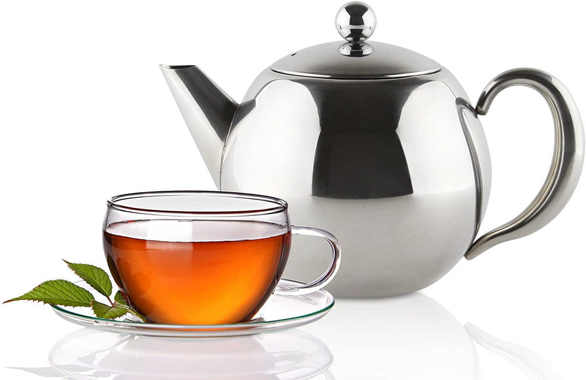 Color ME! 17oz Stainless Steel Gooseneck Teapot Color Me Metal Gooseneck Tea Pot